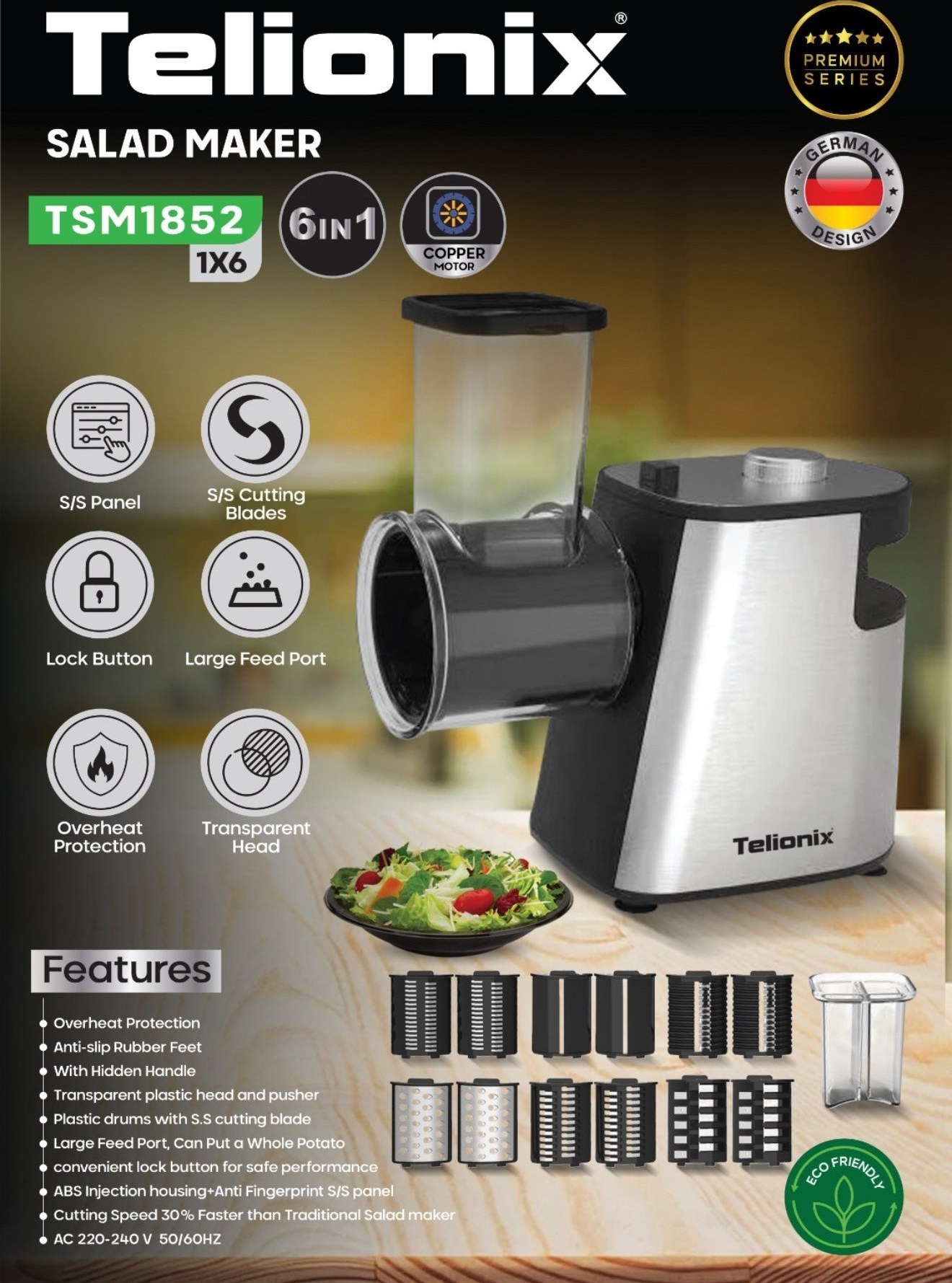 C4UuVI05nVmLh_Rb سالاد ساز 6 تیغه تلونیکس مدل 1852 - تصویر 1