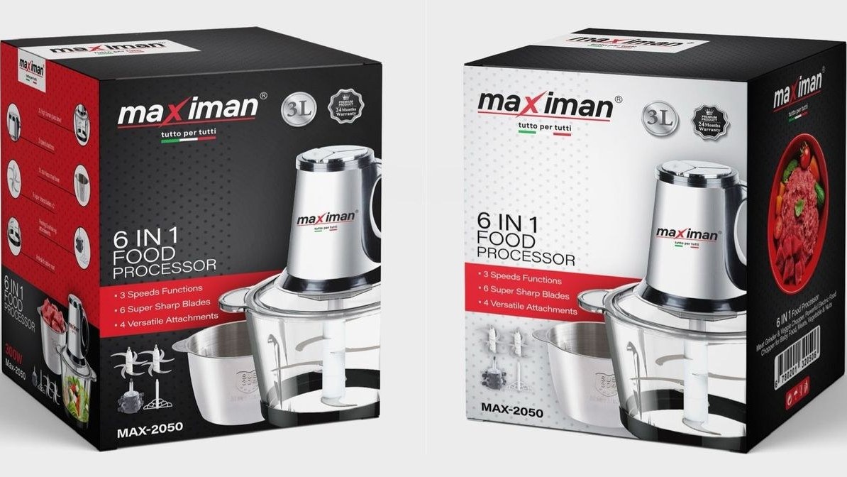 D045z-bcqRqPMUJo خردکن مکسی من دوکاسه استیل مدل 2050 - تصویر 1