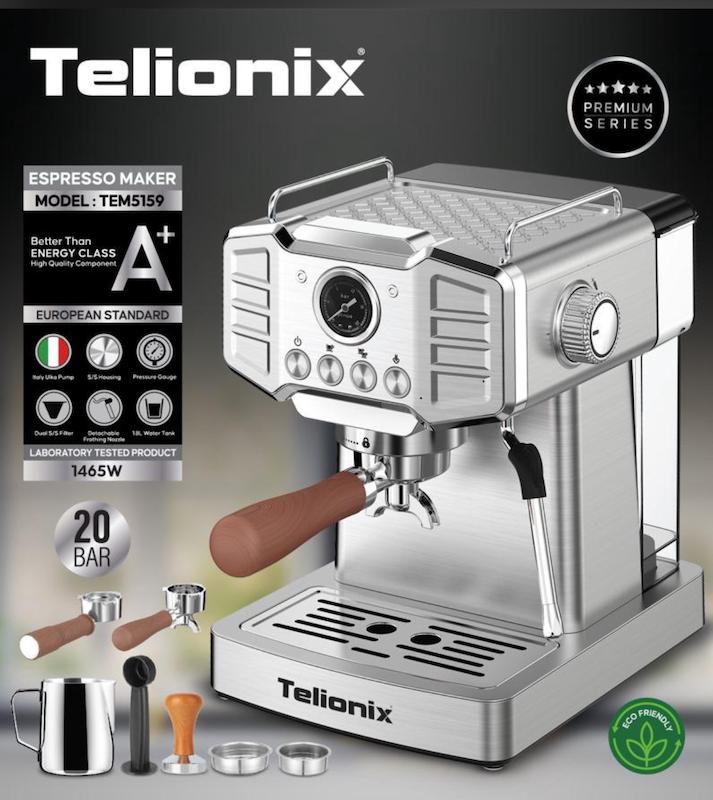 ce500433dbb3d4fbfa0309ab1503dbdc اسپرسو ساز تلیونیکس نیمه صنعتیTEM 5159 - تصویر 1